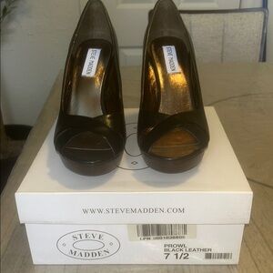 Steve Madden Black Heels Elegant Dress Shoes